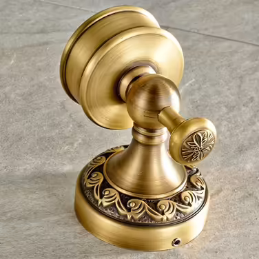 CASEWIND Soap Dish Antique, Vintage Wall Soap Holder, Retro Brass Ceramic Soap Shelf with Drill Wall Mounting Nostalgic for Shower