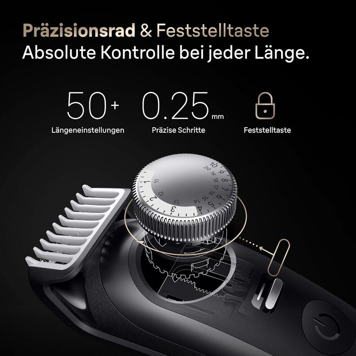 Триммер для бороди Braun Series 9 BT9565: професійний набір 14 насадок, титанове лезо, акумулятор до 180 хв, водонепроникний, 52 налаштування довжини