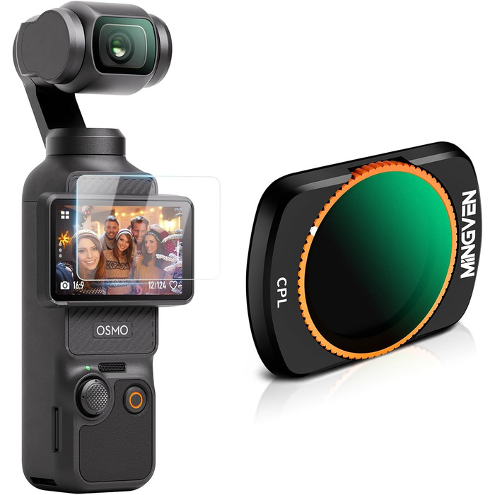 Набір ND-фільтрів MINGVEN для DJI Osmo Pocket 3 Creator Combo: ND1-5, ND64-512, CPL, UV, VND2-32 (4 шт.)