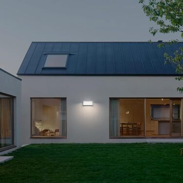 Klighten LED вуличне освітлення 24W: водонепроникна настінна лампа з поворотним LED-панелем, 1500 люмен, тепле світло 3000K для саду, тераси