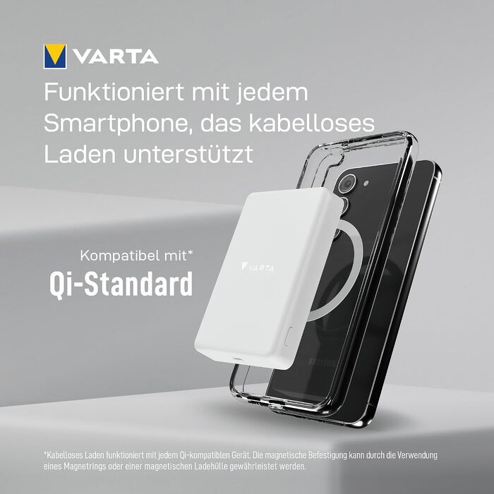 Повербанк VARTA Power Bank Energy 10000 mAh, 20W, USB-C та USB-A, Li-Polymer, з функцією Pass-Through, для 3 пристроїв, LED-індикація, білий