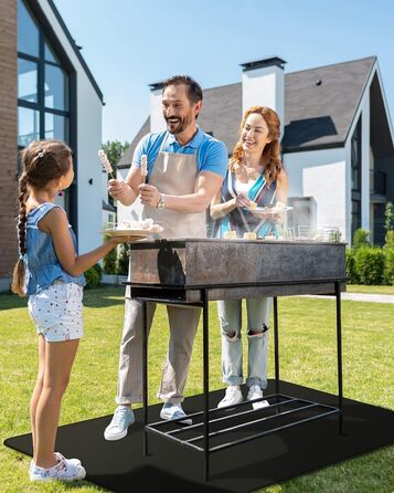 Килимок від вогню 100x150 см, захист від нагріву, антипригарний, для грилю, барбекю (газового/вугільного)