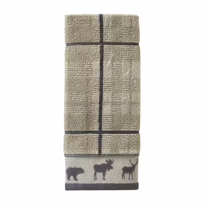 SKL Home Grand Teton Toothbrush Holder, Resin, Brown (Towel Set)