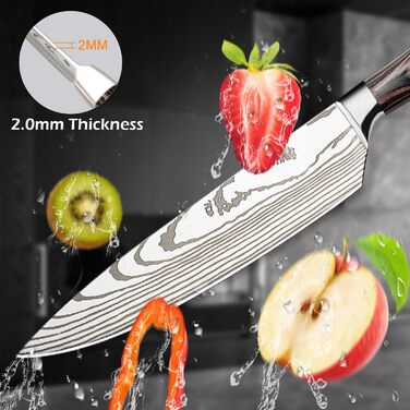 Ніж кухонний професійний Noa Home Deco з нержавіючої сталі, універсальний, 20 см