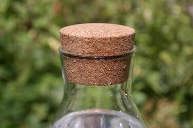 1.0L Carafe with the Flower of Life and cork stopper ~ FREIGLAS ~ Water jug, Flower of Life, engraving