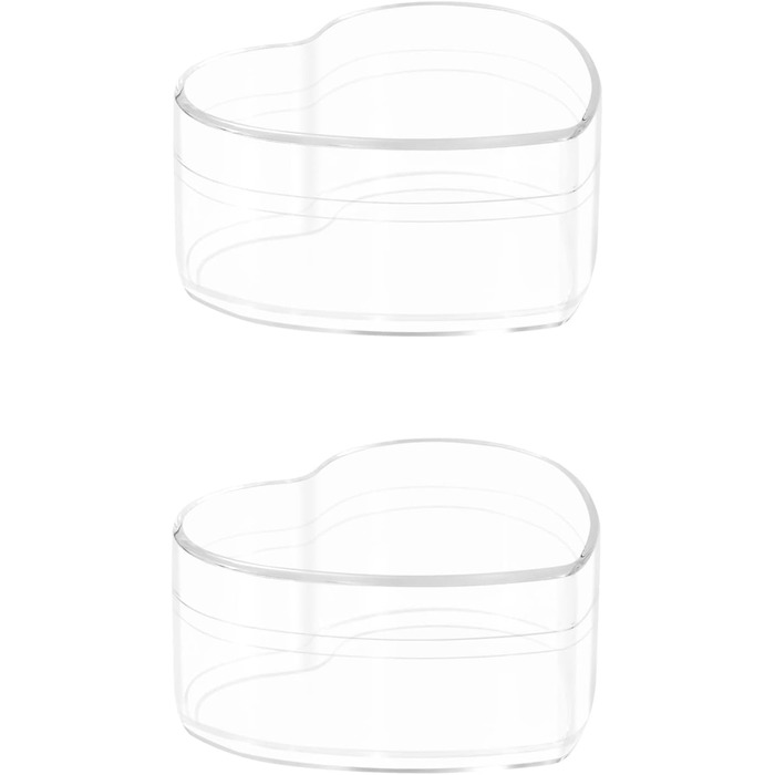 Круглі акрилові контейнери з кришкою, прозорі, 2 шт, 15x2,6 см, для зберігання солодощів, пігулок, нігтів, бісеру, дрібних прикрас