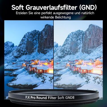 Фільтр градієнтний Rollei F:X Pro Soft GND 8 (62 мм) для ландшафтної та архітектурної фотографії