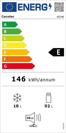 Міні-холодильник Cecotec Bolero CoolMarket TT Origin 110 Red 110л – ретро дизайн, клас E, LED-підсвітка
