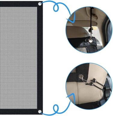 Сітка для собак у машину: захист та безпека на задньому сидінні (120x70 см)