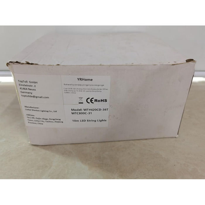 Ланцюжок прикрас LED 10м, 600 LED, теплий білий, 8 режимів, для дому та саду, IP44, вологостійкий, для святкування (Новий рік, Вечірка, Хелловін)