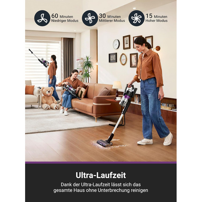 Пилгопоглинач Eureka Stylus Elite з док-станцією, 24000 Па, автоматичним випорожненням, мішком 3л, 60 хв роботи, антизаплутана щітка, LED-фара, знімна батарея