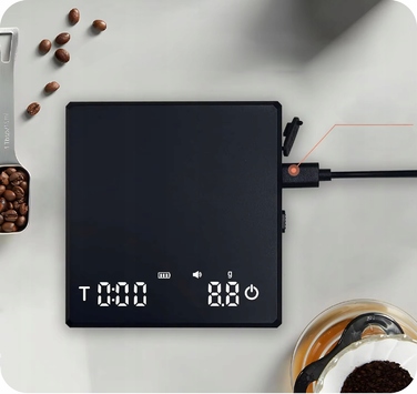 Ваги для кави еспресо з таймером, точність 0.1 г, USB-C, кухонні ювелірні ваги до 2 кг