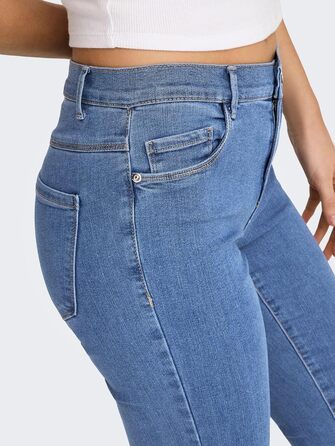 Джинси жіночі ONLY Skinny DNM NOOS, блакитні, розмір XL/34L, середній блакитний денім, базовий стиль, стрітвір