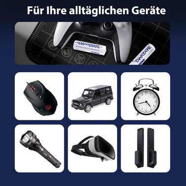8 x Акумулятори Li-Ion AA з зарядним пристроєм, 1.5V, 2500 mAh, перезаряджувані, білі (чорні)