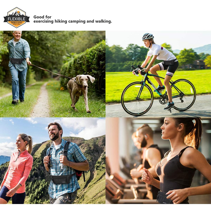 Спортивна бананка на пояс для жінок та чоловіків. Водонепроникна бананка-сумка для бігу, подорожей, кемпінгу, фітнесу та їзди на велосипеді. Чорна.