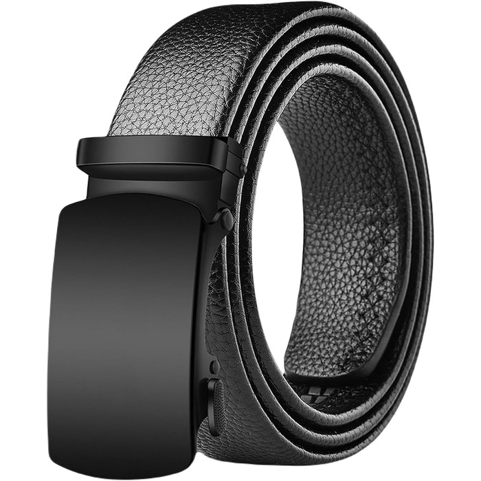 Чоловічий шкіряний ремінь Twenty Two з автоматичною пряжкою – м'який, повсякденний, універсальний для джинсів (120 см)
