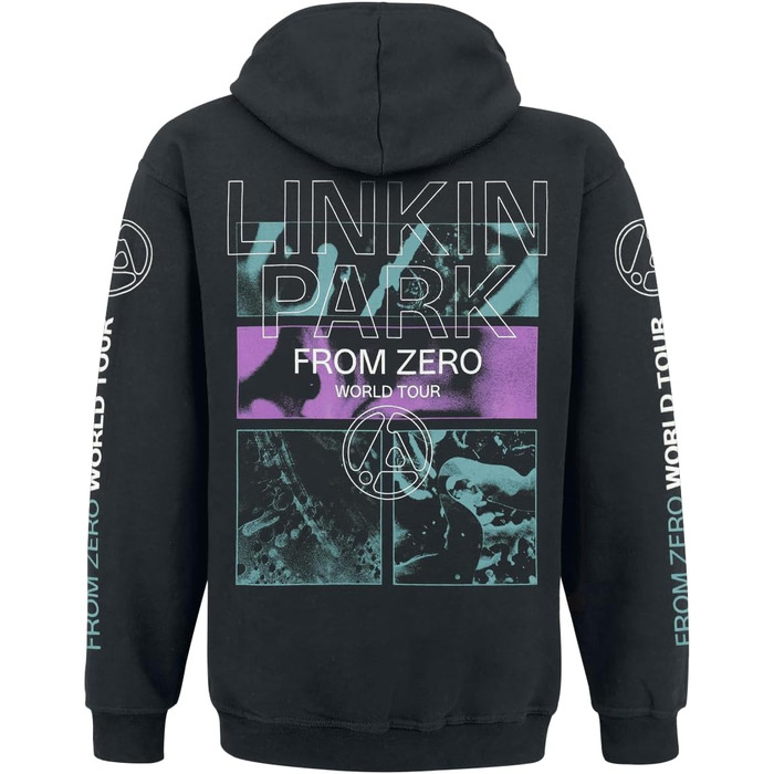 Чоловічий худі Linkin Park 'From Zero to World Tour' чорний, офіційний мерч гурту, розмір S