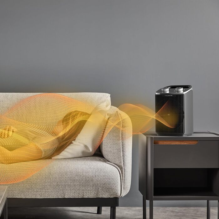 Обігрівач Rowenta Instant Comfort Compact 2000: компактний, з термостатом, 2 режими, 30 м², чорний