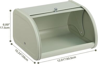 Металева хлібниця HollyHOME для кухні, салатовий колір