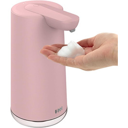 Frohsun Automatic Soap Dispenser - Rechargeable, Touchless, 350ml, IPX7 Waterproof, 2 Foam Settings, Motion Sensor for Kitchen, Bathroom & Hotel (Pink)