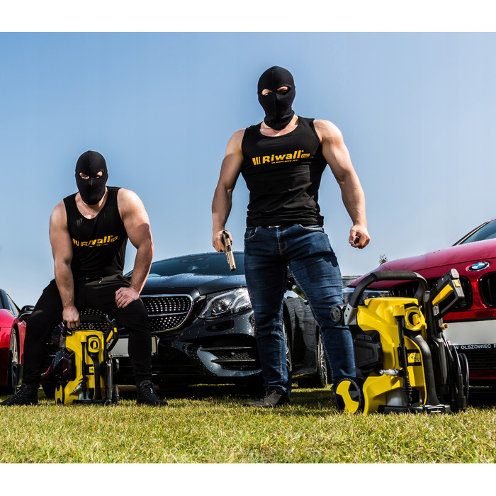 Мийка високого тиску Riwall KOX250M L7 250barEW + піноутворювач + щітка для тротуарної плитки