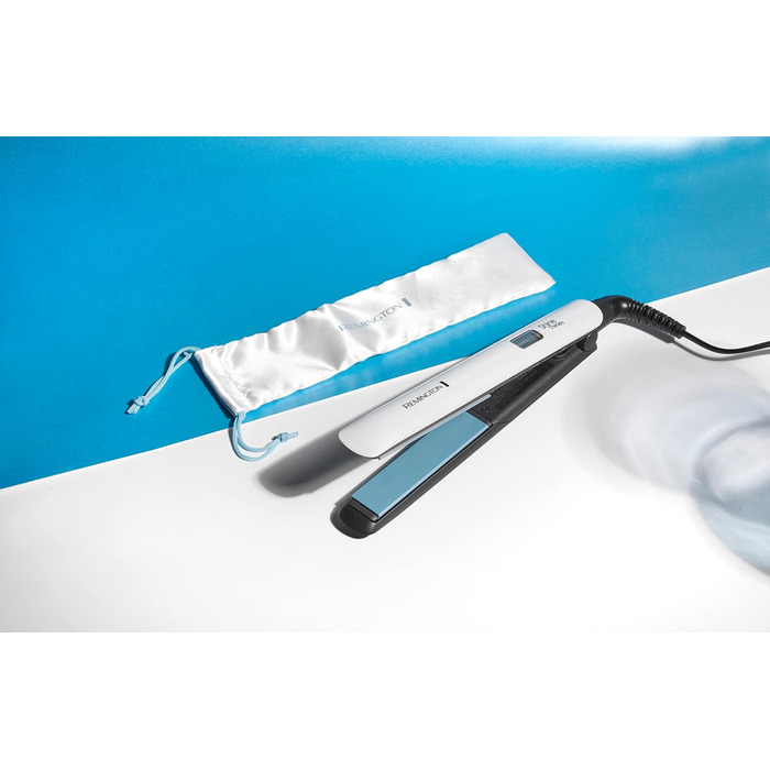 Випрямляч для волосся Remington Shine Therapy S8500 з керамічним покриттям, аргановою олією та вітаміном E, LCD-дисплей, 150-230°C