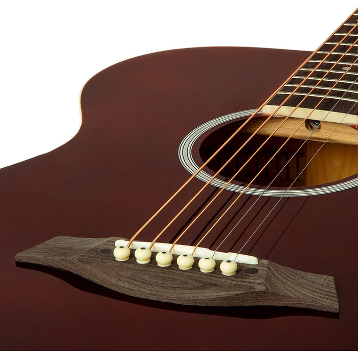 Електроакустична гітара TIGER ACG4-WH 4/4 для початківців з вбудованим 3-смуговим еквалайзером. Комплектація: Gigbag, ремінь та запасні струни. Білий колір