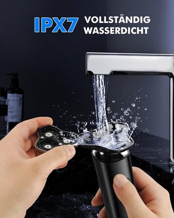 Електричний чоловічий бритва ETROBOT 3-в-1, IPX7, вологостійкий, для сухого та вологого гоління, з магнітною головкою та зарядкою USB-C