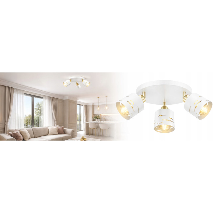 Підвісна LED-лампа LEDLUX, стельовий світильник на 3 цоколі E27