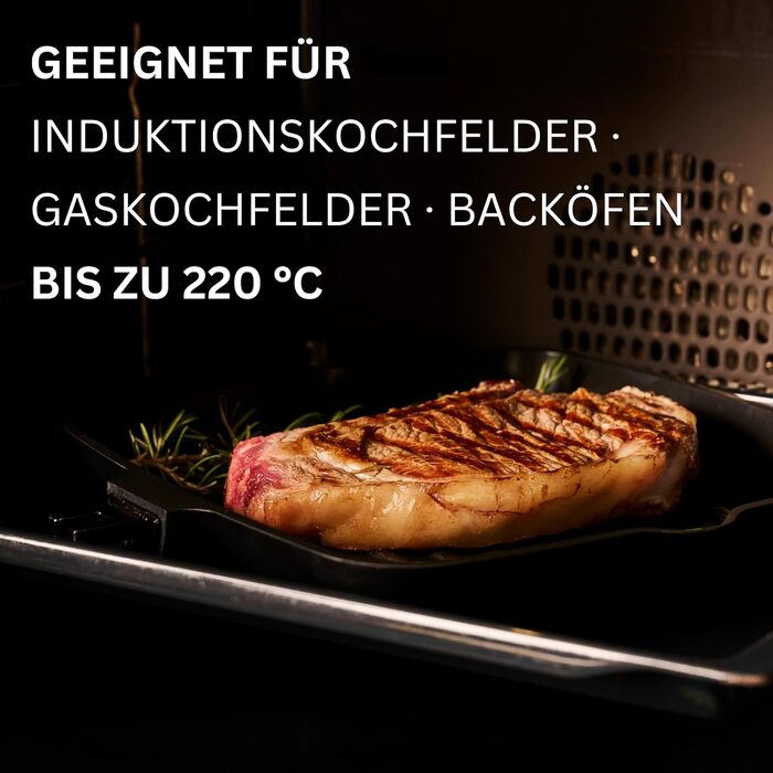 Stone&Stone Сковорода гриль індукційна 28 см квадратна з антипригарним покриттям та знімною ручкою, німецька кераміка, сталеве дно, для газових плит та духовки, без PFAS, PFOA та PTFE