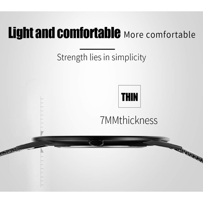 Годинник чоловічий CRRJU ультратонкий водонепроникний з чорним міланським браслетом з нержавіючої сталі, кварцовий, аналоговий, бізнес-стиль, чоловічий годинник, колір - синій