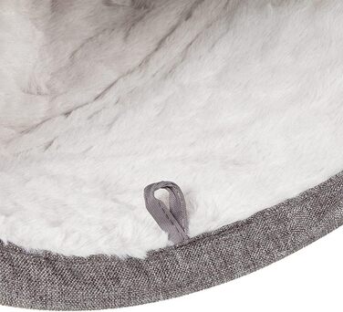 CanadianCat Company | XXL Cat Tunnel with Fluffy Plush | | Approx. 35 x 150 cm - Variable Shape, Integrated Cat Toy (70 x 35 cm, Grey)