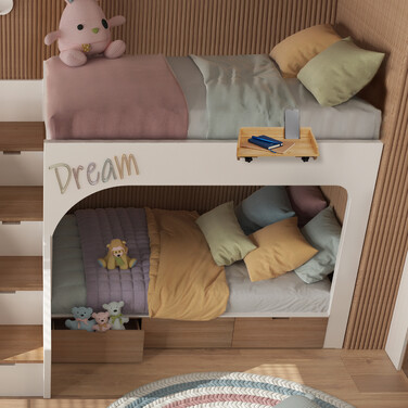 Bamboo Bedside Table with Clamp