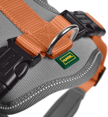 Нашийник для собак HUNTER Neopren, розмір L, колір: мідно-сірий, нейлон, м'який неопрен, світловідбиваючий 3M Scotchlite