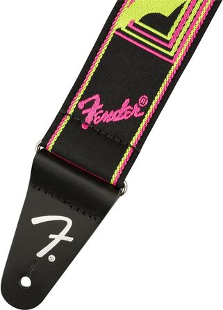 Ремінь для гітари Fender® Neon Monogram, блакитний/оранжевий