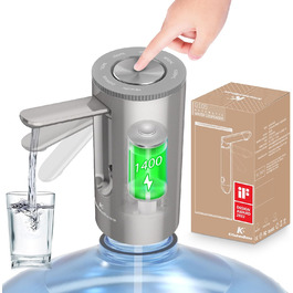 Електрична помпа для води KitchenBoss, USB зарядка, для бутлів 1-5 галонів, портативний диспенсер для води