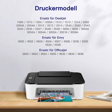 Комплект картриджів VVQV 301 XL (чорний, кольоровий) для принтерів HP DeskJet 2540, 1510, Envy 4500, 5530, OfficeJet 4630, 2620