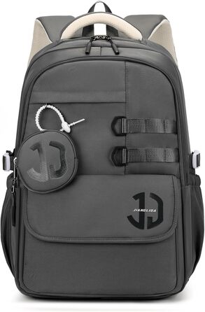 Водонепроникний шкільний рюкзак JANSBEN для підлітків (хлопчиків та дівчаток), з багатофункціональним дизайном для школи та подорожей, ідеальний для 5 класу (сірий)