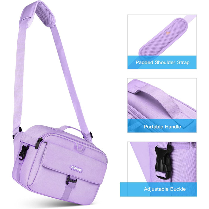 Сумка для камери MOSISO на плече, Crossbody Sling, з дощовиком. Підходить для Canon, Nikon, Sony (фіолетова)