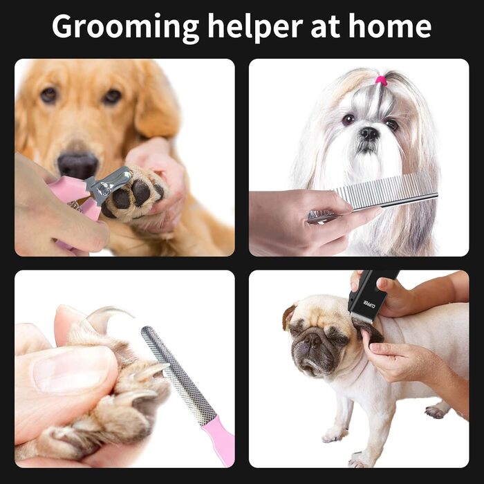 Професійний набір для грумінгу котів та собак Favrison: тиха машинка для стрижки, бездротовий триммер, зелений