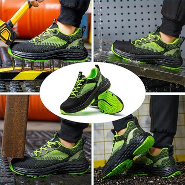 Зручні захисні черевики ISOOUS для чоловіків та жінок. Легкі, дихаючі, з металевим капаком, неслизькі. Розмір 45 EU.