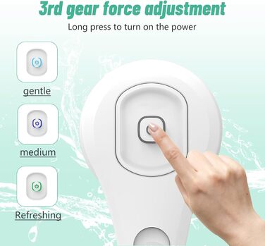 6-in-1 Electric Back Brush, Shower Brush with 6 Multifunctional Cleaning Heads, Body Brush 360° Rotation, IPX7 Waterproof 3 Speed Spin Cleaning Brush for Men Women