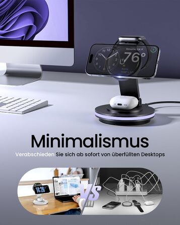 3-в-1 Станція зарядки MagSafe для Apple Watch, iPhone та AirPods (білий/чорний)