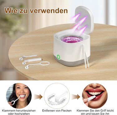 Ультразвуковий очищувач для зубних кап, брекетів та ювелірних виробів UV 45000Hz 24W - Dental Pod