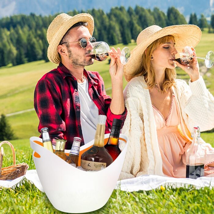 8L Емальований відро для шампанського, відро для льоду, охолоджувач вина/шампанського, велике відро для льоду, контейнер для фруктів та овочів