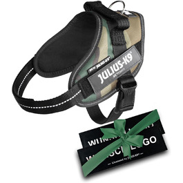 Поясна шлейка JULIUS K-9 IDC Powergeschirre з індивідуальним нанесенням, для собак маленьких, середніх та великих порід, 16IDC+CUSTOMP-B (Камуфляж)