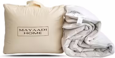 Mayaadi Premium Winter Down Comforter extra warm 135x200 cm - 1400g Bed Comforter, 70% Down 30% Feathers - 100% natural cotton - Made in Europe - Quilted comforter suitable for allergy sufferers - MA23 135x200 White