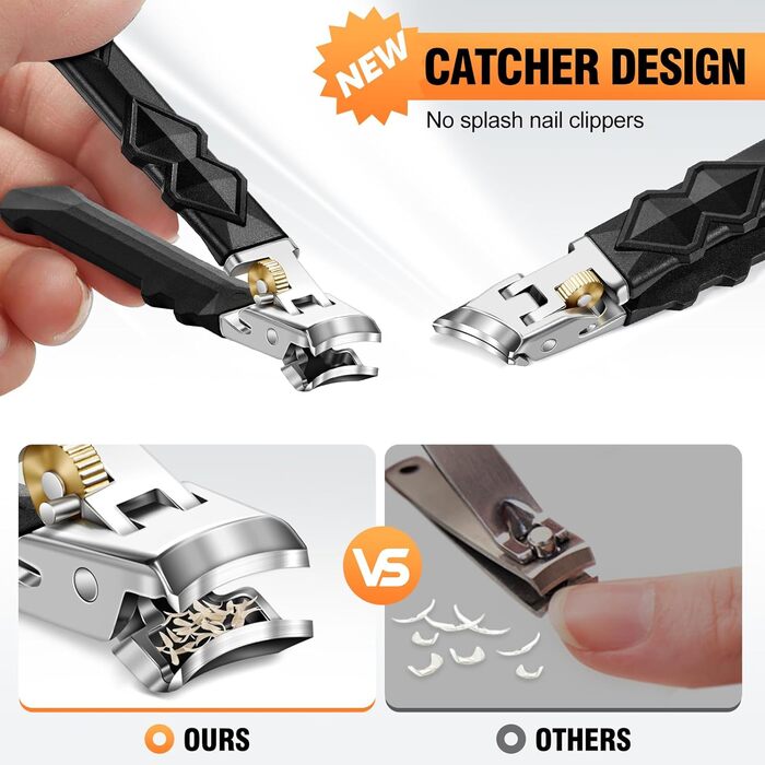 Манікюрний кусачок для товстих нігтів, 4 шт. срібного кольору