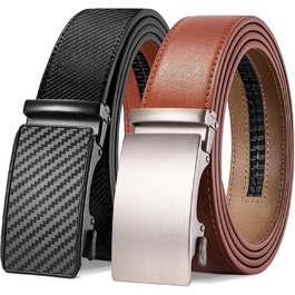 Чоловічий шкіряний ремінь TANGCHAO з автоматичною застібкою-рачею, 35 мм, регульований розмір, для бізнесу, костюма, джинсів