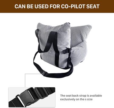 Автокрісло для собак Strusery, до 6 кг, блакитне, знятне та мивне, з антиковзною основою та ременем безпеки